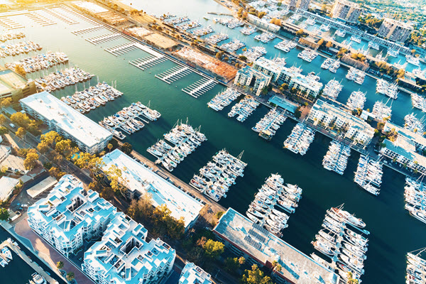 Aerial view of Marina Del Rey