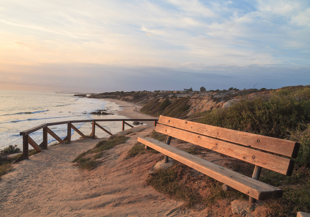 Hiking in Orange County's Crystal Cove overlooking the ocean