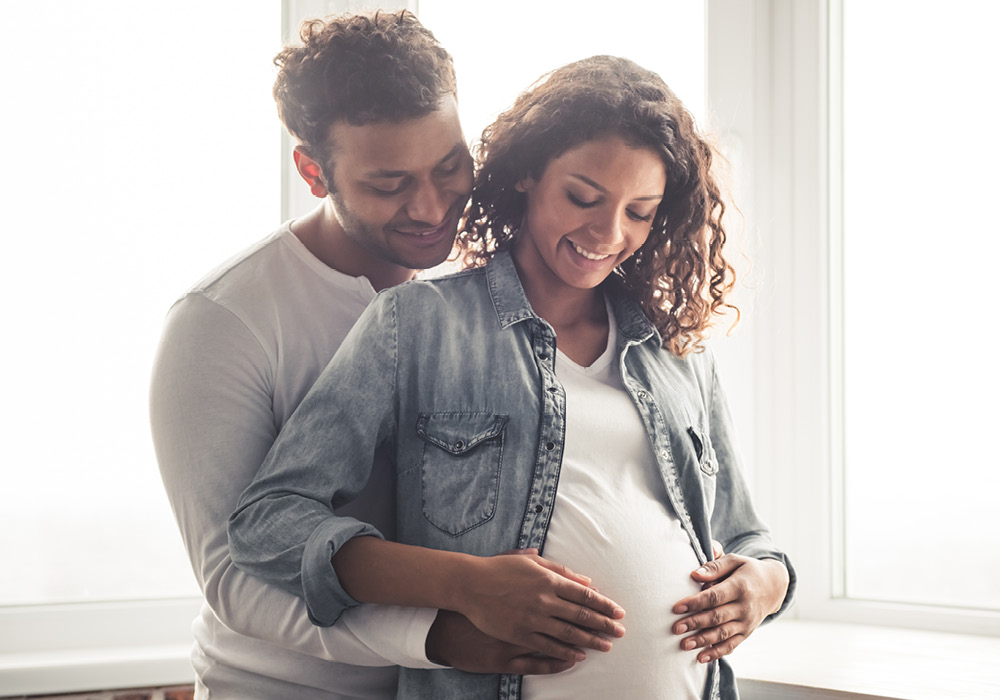 Couple expecting their first baby