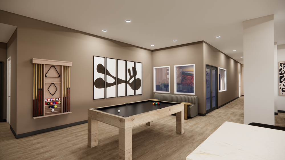 Clubroom with Billiards