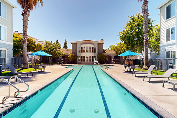 Outdoor swimming pool.
